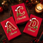Custom Cotton Napkin - Personalized Christmas Birthday Gifts For Mom, Dad, Brother, Sister - Velvet Pearl Holiday Cheer