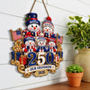 Custom Wood Sign - Personalized America 250th Anniversary Christmas Gifts For Grandma, Grandpa - Cherished Family Moments