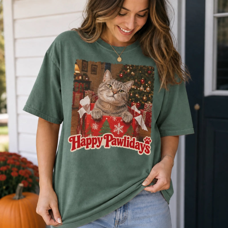 Custom Photo T-Shirt - Personalized Christmas Gifts For Dog Cat Lovers, Dog Dad And Mom, Cat Owners - I Am The Present