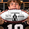 Custom Leather Football - Personalized Birthday Gifts For Son, Grandson, American Football Lovers, Sports Fans, Sports Lovers - Never Give Up On Dreams