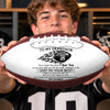 Custom Leather Football - Personalized Birthday Gifts For Son, Grandson, American Football Lovers, Sports Fans, Sports Lovers - No Matter Where Life Takes You