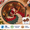 Custom Round Jigsaw Puzzle - Personalized Christmas Birthday Gifts For Kids - Santa In The House