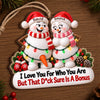 Custom Funny Wooden Ornament - Personalized Anniversary Christmas Wedding Gifts For Husband And Wife, Him And Her - Nice Is Overrated