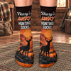 Custom Crew Socks - Personalized Birthday Hunting Gifts For Hunters, Husband, Son, Grandson, Brother, Grandpa, Dad, Yourself - Bring Good Luck Every Hunt
