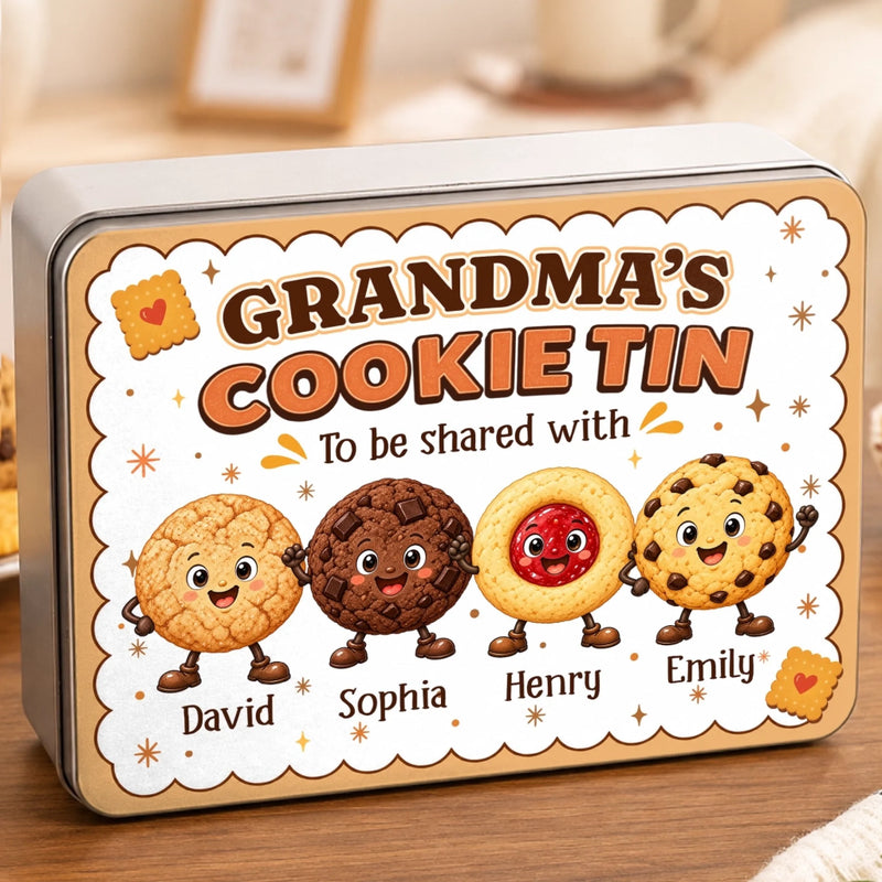 Custom Metal Tin - Personalized Birthday Gifts For Grandma, Grandpa - A Little Holiday Sweetness
