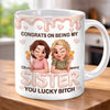 Custom 3D Inflated Effect Printed Mug - Personalized Best Friend Birthday Gifts For Women, Besties, Sisters, BFF - Lucky You, Bestie