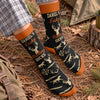 Custom Crew Socks - Personalized Birthday Hunting Gifts For Hunters, Husband, Son, Grandson, Brother, Grandpa, Dad, Yourself - Chasing Big Bucks All Day