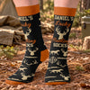 Custom Crew Socks - Personalized Birthday Hunting Gifts For Hunters, Husband, Son, Grandson, Brother, Grandpa, Dad, Yourself - Chasing Big Bucks All Day