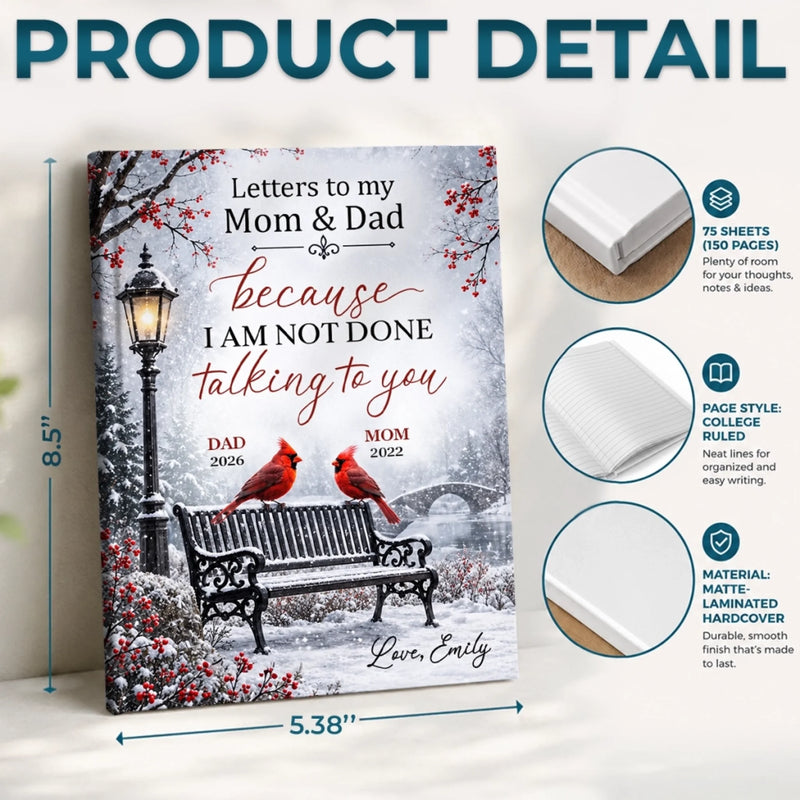 Custom Hardcover Journal - Personalized  Memorial Sympathy Gifts For Loss Of Mom, Dad - Your Memory Stays