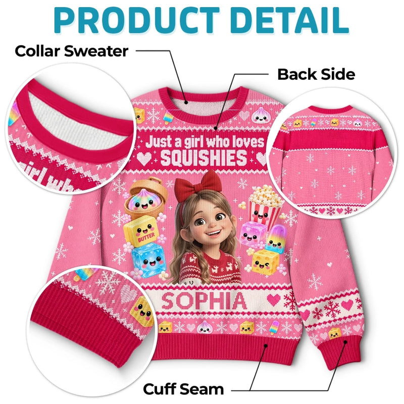 Custom Photo Squishy Ugly Sweatshirt - Personalized Christmas Birthday Gifts For Kids - Made Of Sugar And Sparkles