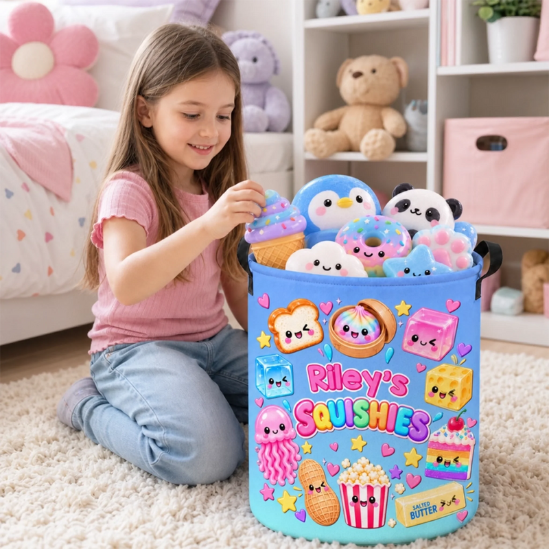 Custom Squishy Laundry Basket - Personalized Birthday Gifts For Kids - A World Of Tiny Joys