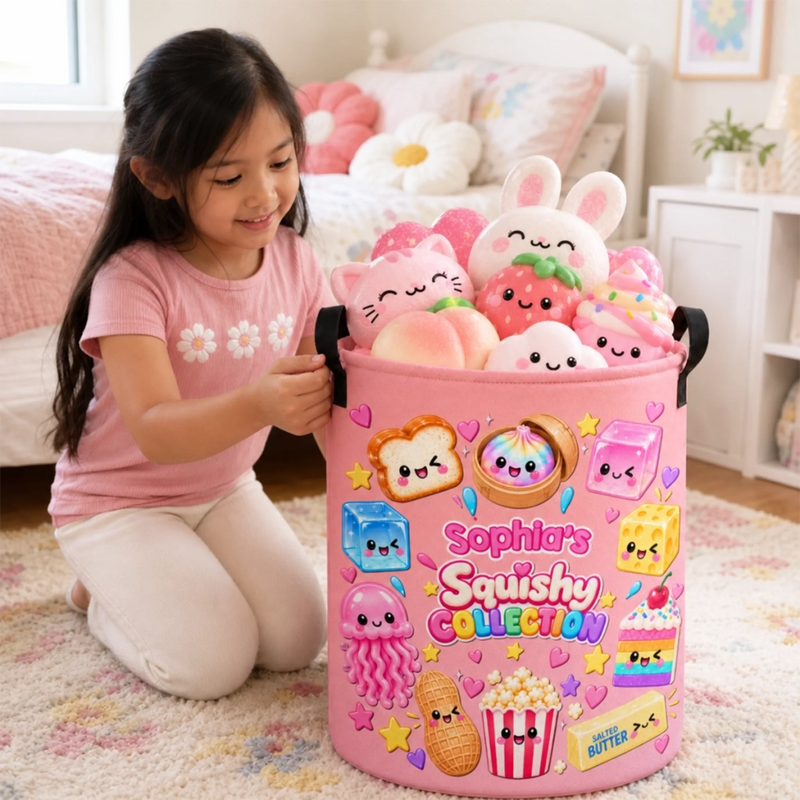 Custom Squishy Laundry Basket - Personalized Birthday Gifts For Kids - A World Of Tiny Joys