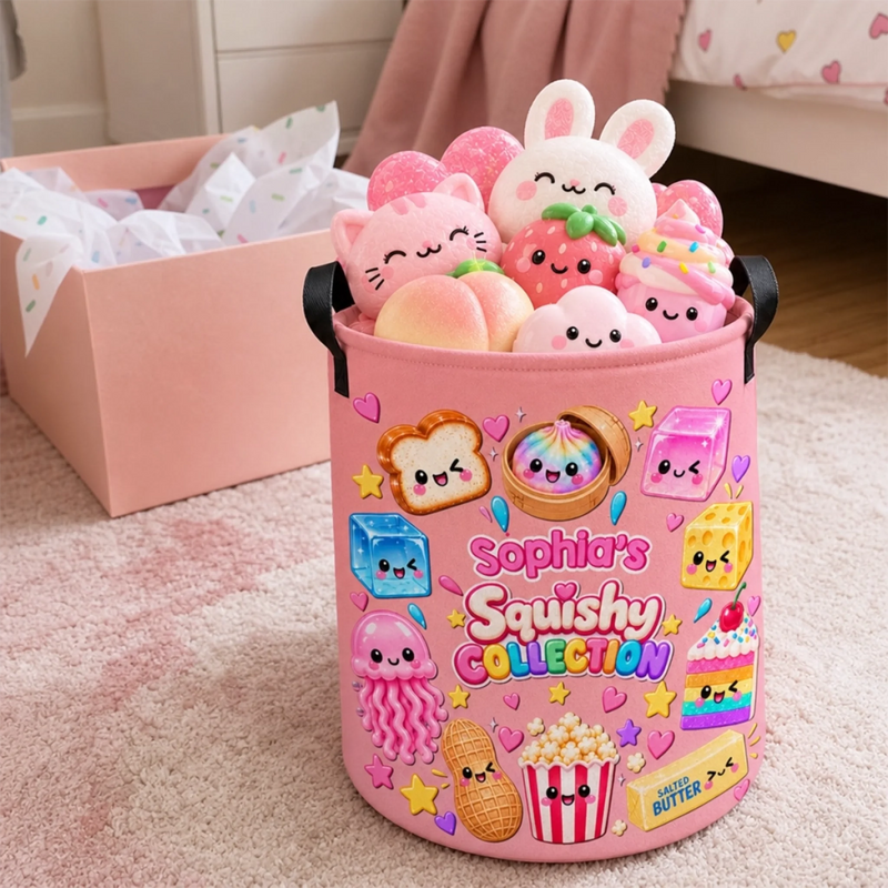 Custom Squishy Laundry Basket - Personalized Birthday Gifts For Kids - A World Of Tiny Joys