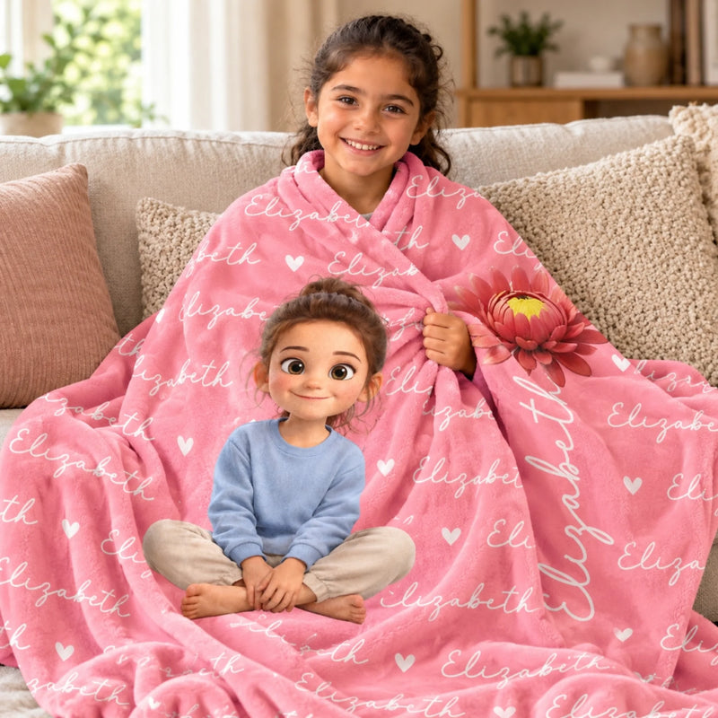 Custom Photo Blanket - Personalized Birthday Gifts 
For Kids - Little Sunshine In My Life
