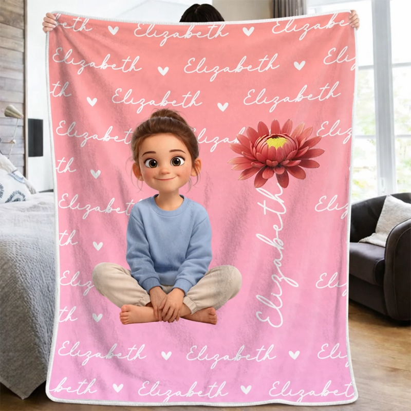 Custom Photo Blanket - Personalized Birthday Gifts 
For Kids - Little Sunshine In My Life