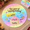 Custom Squishy Round Jigsaw Puzzle - Personalized Christmas Birthday Gifts For Kids - Little Giggles All Day