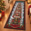 Custom Runner Rug - Personalized Christmas Birthday Gifts For Grandma, Grandpa - Riding Home For Christmas