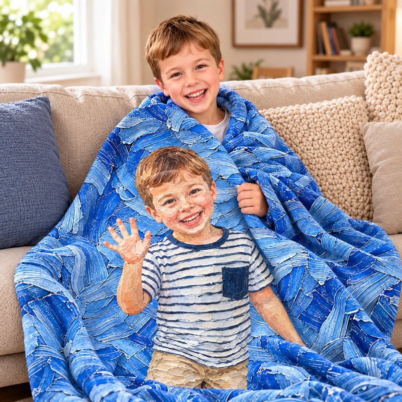 Custom Photo Blanket - Personalized Birthday Gifts 
For Kids - Little Stars Paint Big Dreams