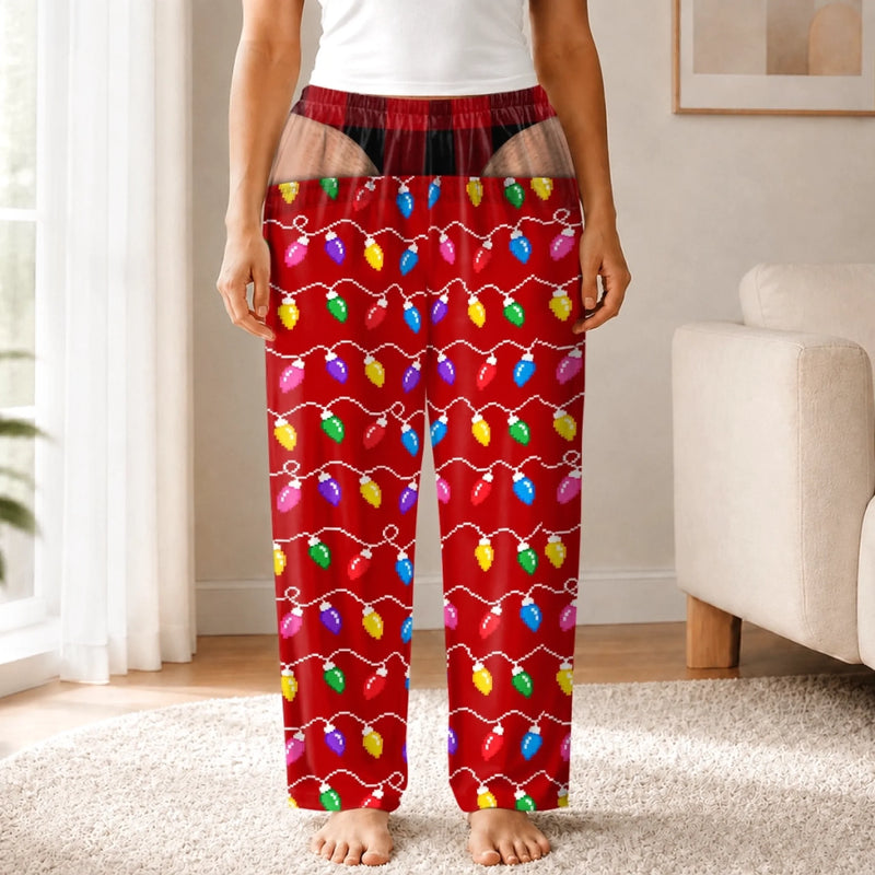 Custom Funny Pajama Pants - Personalized Christmas Birthday Gifts For Husband, Son, Grandson, Brother, Grandpa, Dad, Yourself - Santa Took The Day Off