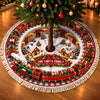 Custom Christmas Train Tree Skirt - Personalized Christmas Birthday Gifts For Mom, Dad, Brother, Sister - All Aboard The Family Express