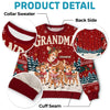 Custom Reindeer Ugly Sweatshirt - Personalized Christmas Birthday Gifts For Grandma - Merry Season, Happy Crew