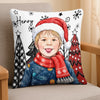 Custom Photo Pillow - Personalized Christmas Birthday Gifts For Kids - Merry Moments, Happy Hearts