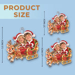 Custom Photo Acrylic Ornament - Personalized Anniversary Christmas Wedding Gifts For Husband And Wife, Him And Her - Riding Into Christmas With You