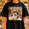 Custom Photo Funny Cat Selfie Comfort T-Shirt - Personalized Birthday Gifts For Dog Cat Lovers, Dog Dad And Mom, Cat Owners - Pawsitively Hilarious Fur Therapy