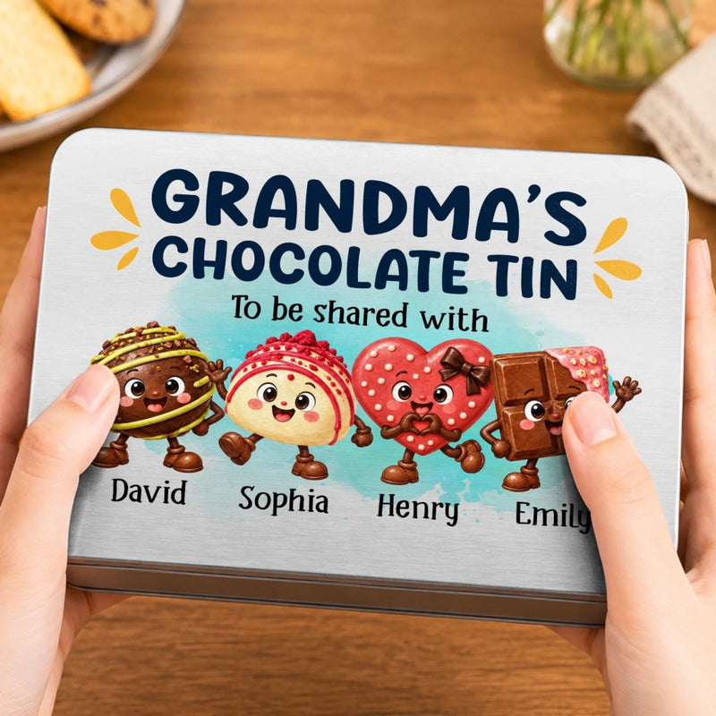 Custom Metal Tin - Personalized Birthday Gifts For Grandma, Grandpa - A Tin Full Of Sweet Love