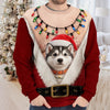 Custom Photo Ugly Sweatshirt - Personalized Christmas Birthday Gifts For Dog Cat Lovers, Dog Dad And Mom, Cat Owners - Furry Little Christmas Helpers