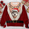 Custom Photo Ugly Sweatshirt - Personalized Christmas Birthday Gifts For Dog Cat Lovers, Dog Dad And Mom, Cat Owners - Furry Little Christmas Helpers