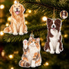 Custom Photo Crochet Doll Effect Acrylic Ornament - Personalized Christmas Birthday Gifts For Dog Cat Lovers, Dog Dad And Mom, Cat Owners - My Favorite Furry Ornament