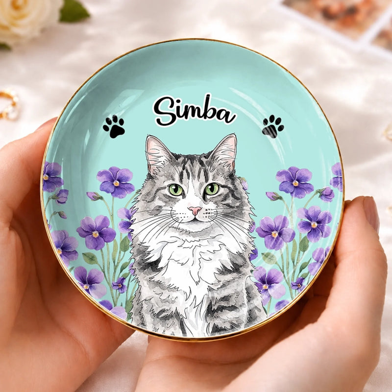 Custom Photo Jewelry Dish - Personalized Birthday Gifts For Wife, Daughter, Besties, Sisters, Granddaughter, Grandma, Mom, Yourself, Dog Cat Lovers - A Love Like No Other