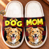 Custom Photo Flat Scuff Slippers - Personalized Christmas Birthday Gifts For Dog Cat Lovers, Dog Dad And Mom, Cat Owners - Fur Mom Forever