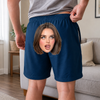 Custom Photo Casual Shorts - Personalized Birthday Gifts For Husband, Son, Grandson, Brother, Grandpa, Dad, Yourself - All Eyes On Me
