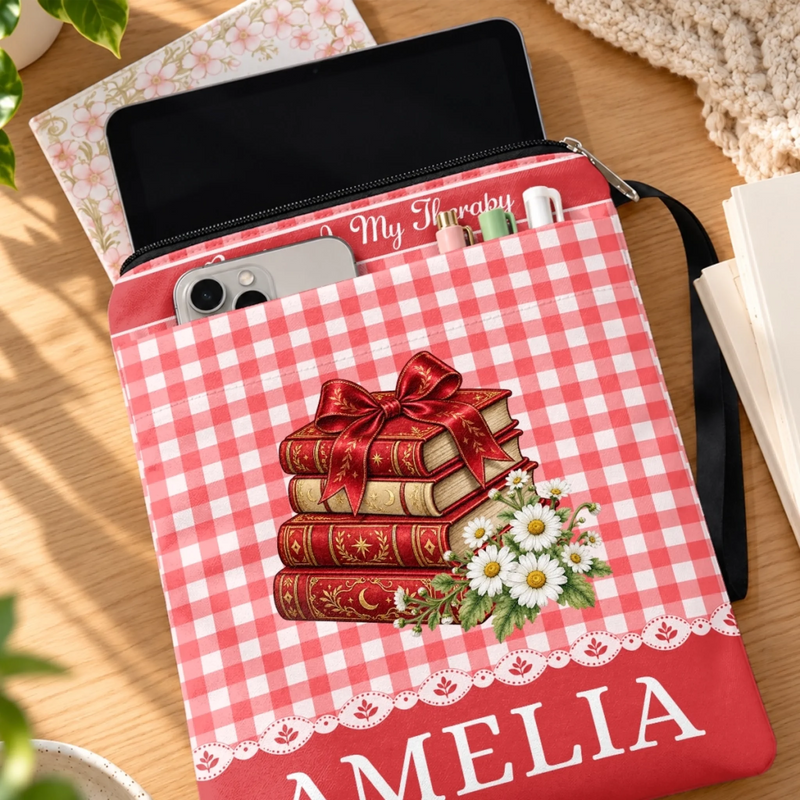 Custom Book Sleeve - Personalized Bookish Gifts For Book Lovers, Bookworms, Readers - Lost In A World Of Stories