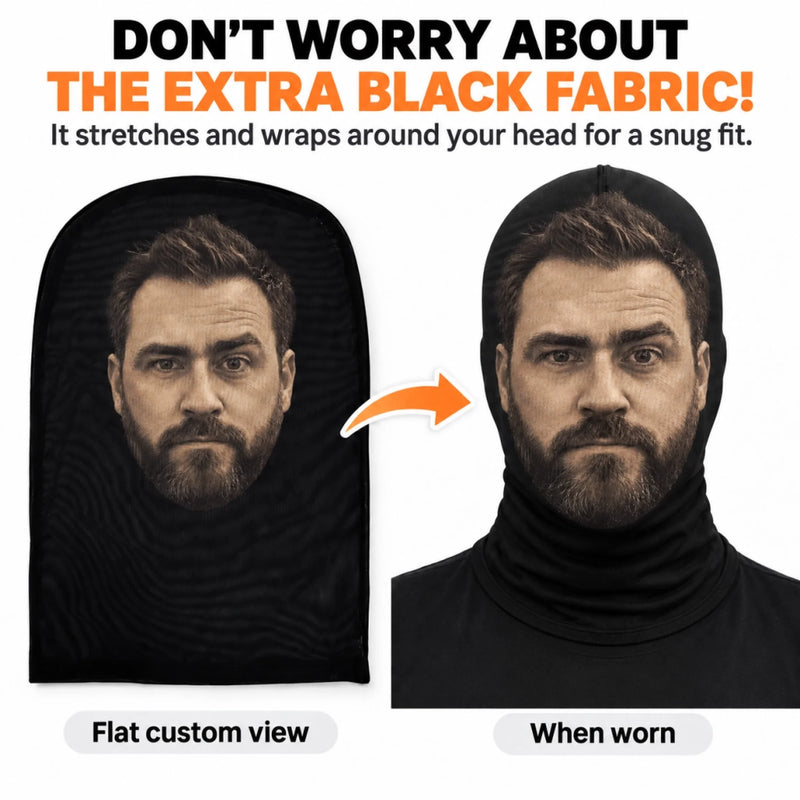 Custom Photo Funny Balaclava Mask - Personalized Halloween Birthday Gifts For Him, Her - Mask On Fun Mode