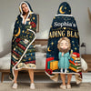 Custom Celestial Book Lover Gifts for Women - Personalized Snuggle Blanket