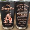 Custom Initial Never Forget How Much I Love You Gifts for Daughter - Personalized Tumbler
