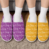 Custom Name Heart Slippers - Personalized Fluffy Slippers Gifts For Women