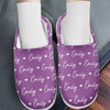 Custom Name Heart Slippers - Personalized Fluffy Slippers Gifts For Women
