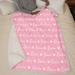 Custom Paw Print Pet Name Gifts - Personalized Blanket