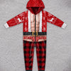 Custom Funny Christmas Santa and Elf Holiday Party Outfit - Personalized Adult Onesie