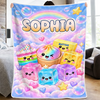 Custom Name Squishy Rainbow Gifts for Kids - Personalized Blanket