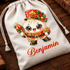 Custom Christmas Dumpling Squishy Gifts - Personalized Drawstring Gift Bag