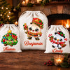 Custom Christmas Dumpling Squishy Gifts - Personalized Drawstring Gift Bag