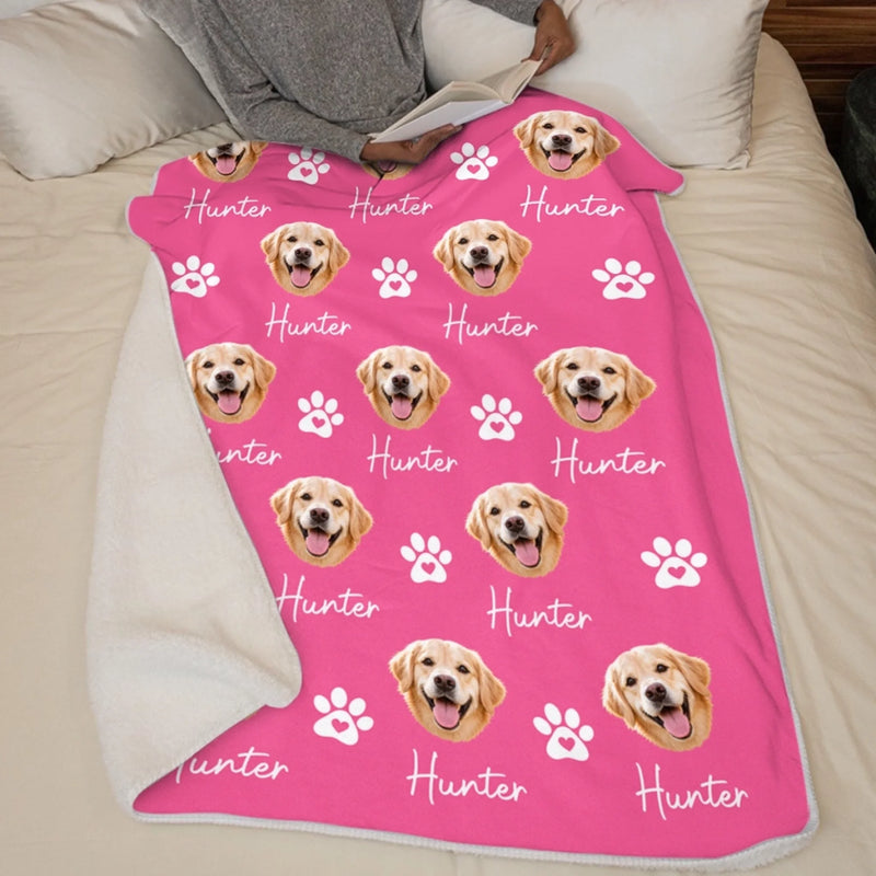Custom Pet Photo Portrait Gifts For Pet Lovers - Personalized Blanket