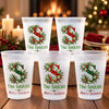 Custom Christmas Monogram Family Gifts - Personalized Plastic Cups