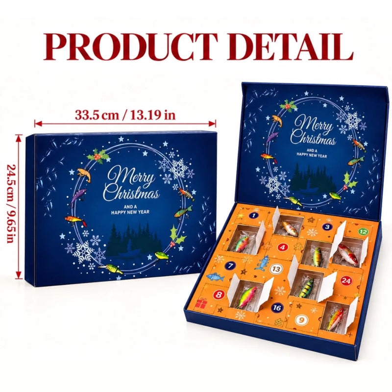Custom 24 Days of Fishmas Gifts - Personalized Fishing Advent Calendar