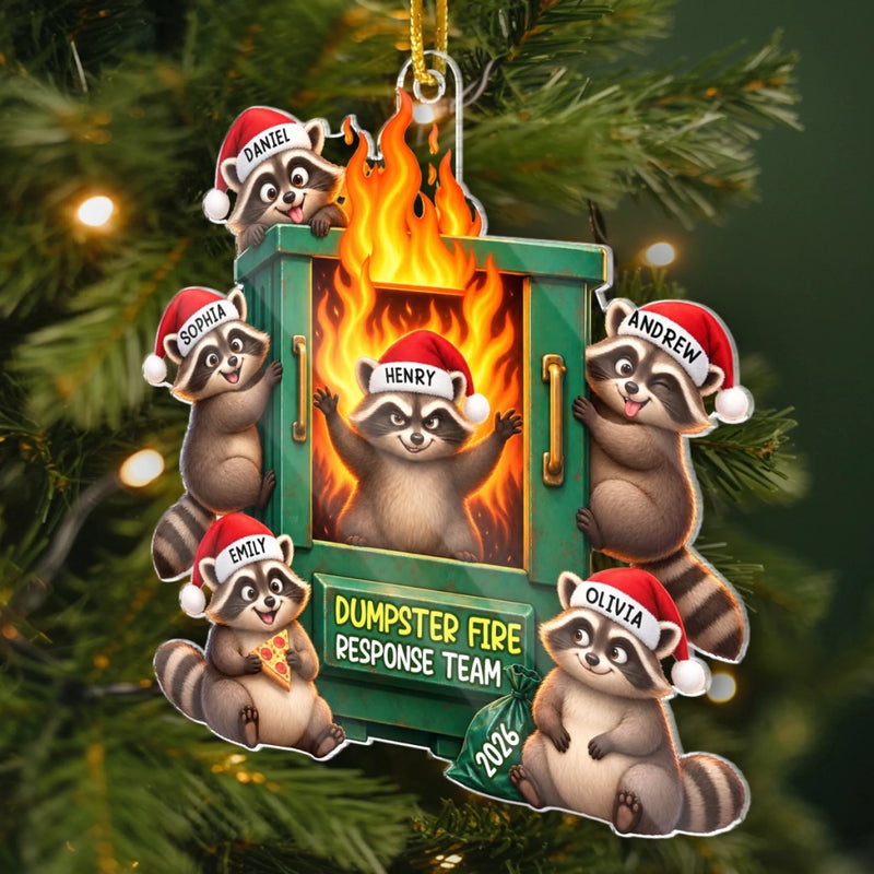 Custom Dumpster Fire Response Team Christmas Gifts For Coworker - Personalized Acrylic Ornament